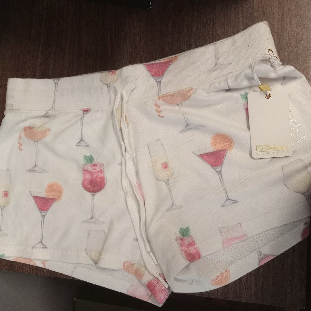 PJ SALVAGE Cocktail drink lounge loungewear Sleep Shorts pyjama bottoms NWT sz S